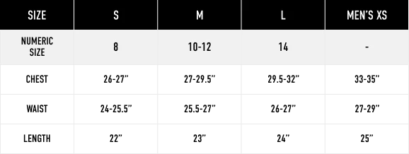 Youth Size Guide 1