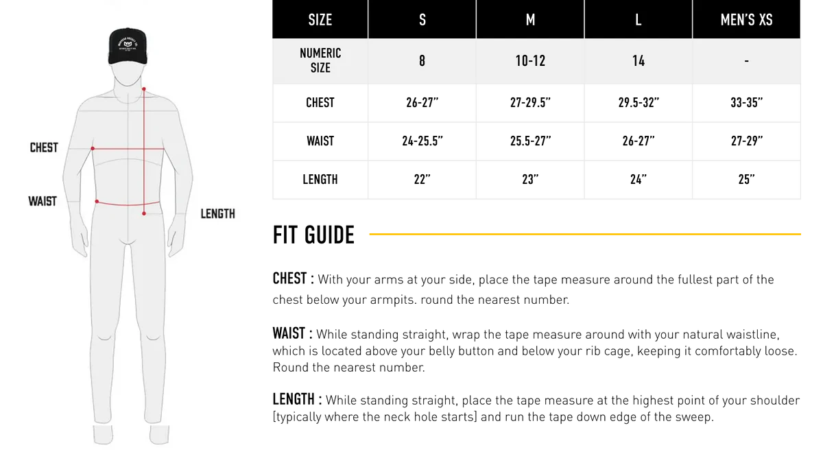 Youth Size Guide